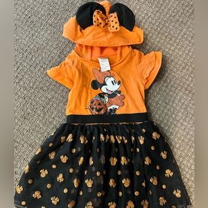 Disney Minnie Hooded Halloween dress Size XS 4/5